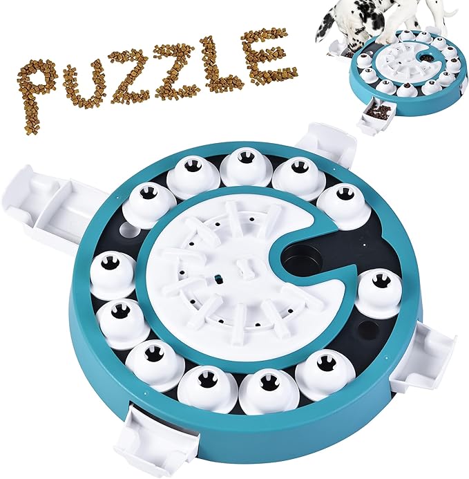 Dog Puzzle Toy Mental Stimulation - Level 3 in 1 Dogs Food Feeder Puzzle, Dog Treat Puzzle Feeder (Advanced-Mars Green Brainstorm)-PawvioPets