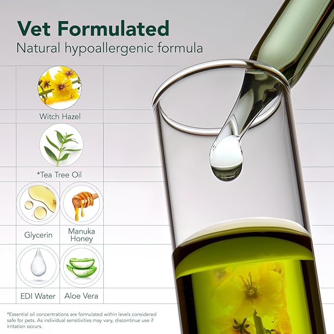 Dog Ear Cleaner Wipes, Dog Ear Infection Treatment, Dog Ear Cleaner, Fast Relief from Ear Itching and Inflammation, Cat Ear Wipes, Gently Remove Ear Wax Debris and Smelly (50 Pcs, Unscented)-PawvioPets