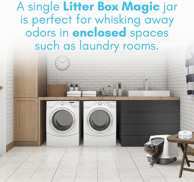 Cat Deodorizer Jar (16 Oz, Pack of 3) Fresh Scent - Air Freshener for Pet Smells from Litter Box - Odor Removing Litterbox Gel In A Jar - Odor Eliminator to Freshen Air-PawvioPets