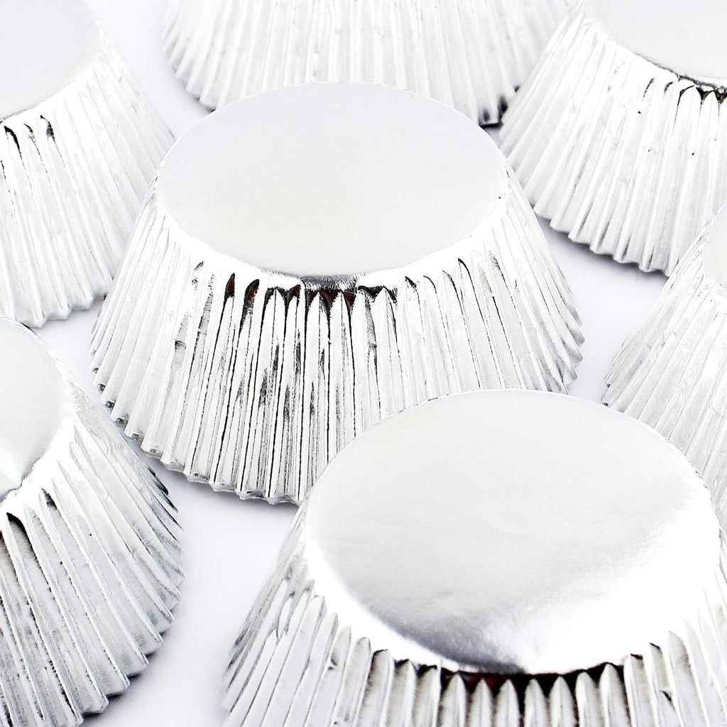 Eoonfirst Silver Foil Cupcake Case Liners Baking Muffin Paper Cups 198 Pcs