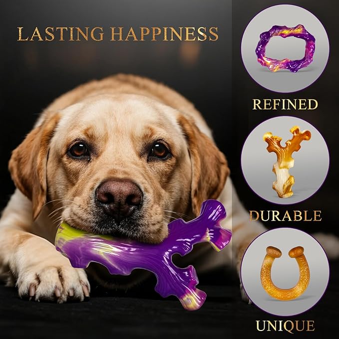 6 Pack Indestructible Dog Toys for Aggressive Chewers, Durable Nylon Bone for Large Dogs, Dog Toy for Aggressive Chewer Large Breed, A Mixed Special Edition Set-PawvioPets