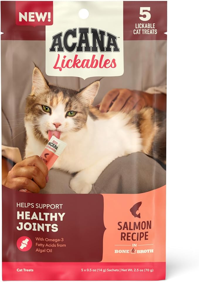 ACANA Lickables Cat Treats Salmon Recipe .5oz Tubes (5 Count)-PawvioPets