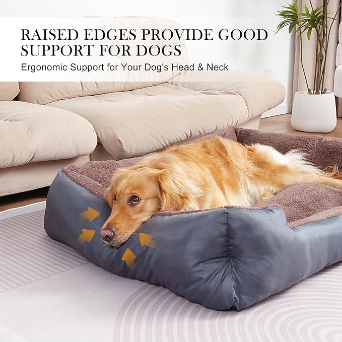 Dog Beds for Jumbo Dogs, Large Pet Beds Machine Washable, Soft Dog Sofa Bed with Non-Slip Bottom-PawvioPets