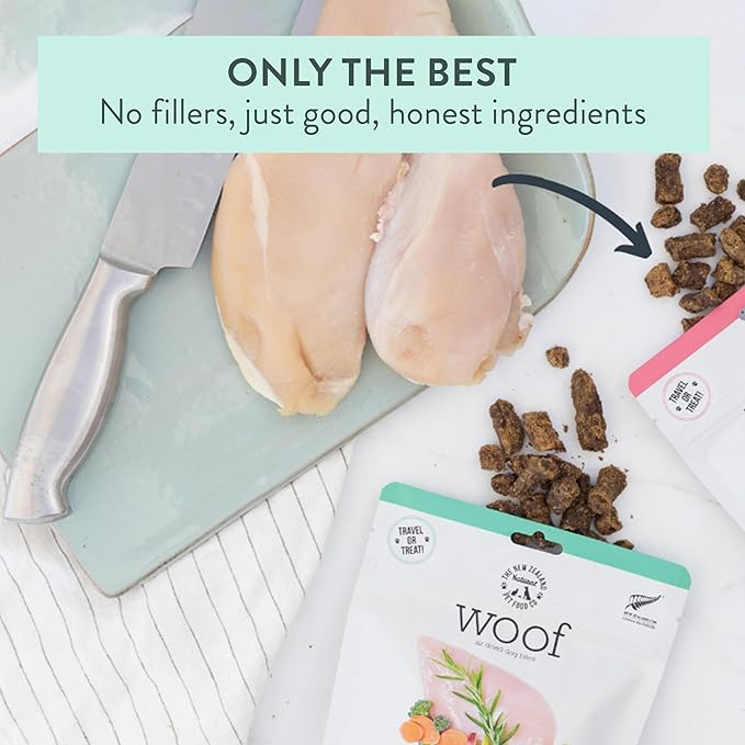 Air Dried Dog Food, Toppers for Dry Food, High Protein, Natural Dog Food, Limited Ingredient Recipe Chicken, 3.5 oz-PawvioPets