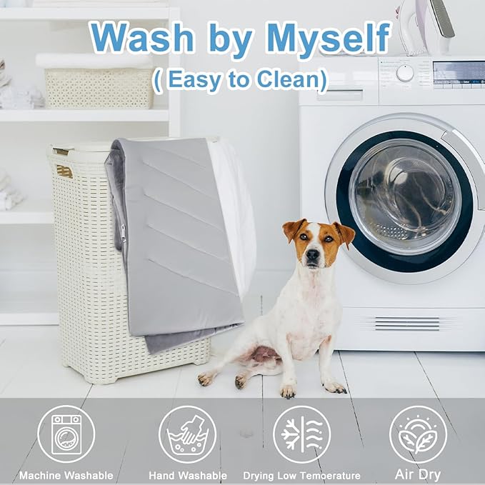 Dog Cooling Mat for Large Dogs 40 x 28''Self Coolings Foldable Cooling Pad,Q-MAX>0.5 Washable Ice Cool Fabric-Cool on Contact，Easy Washable Pet Pad for Kennel Sofa Floor Car Seats in Summer-PawvioPets