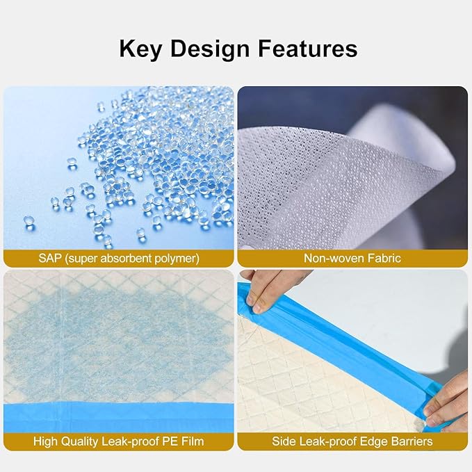 Gardner Pet Ultra Absorbent Thicker Dog Pee Pads Extra Large XL 28"x34" Leak-Proof Odor-Control Blue Puppy Training Pads Full Edge-Wrapping Pad for Dogs Dogs, Puppies, Doggie, Cats, Rabbits - 30 Ct-PawvioPets