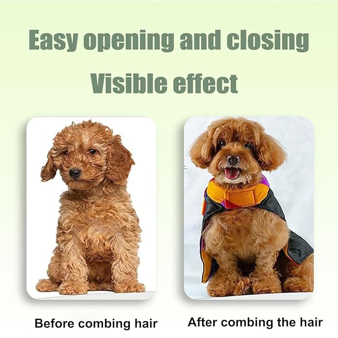 2PCS Self CleaningPetComb Grooming Brush,PetComb for Dogs & Cats, Brush for Cats, Cat dog comb Pet Grooming for Massaging and Cleaning Shedding Hair (Green+Yellow)-PawvioPets