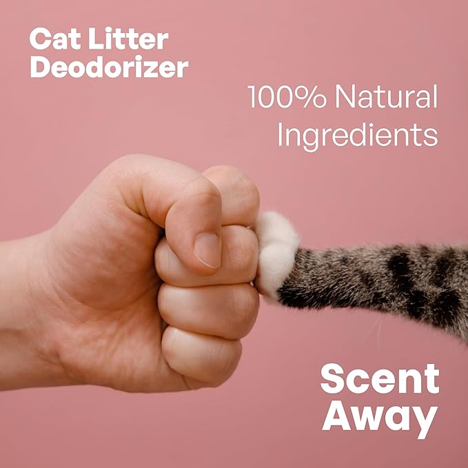 Cat Litter Deodorizer | Litter Box Odor Eliminator | Fragrance-Free with Active Carbon | Eliminates Cat Odors and Smells to Keep Your Home Fresh and Clean (Pack of 3)-PawvioPets