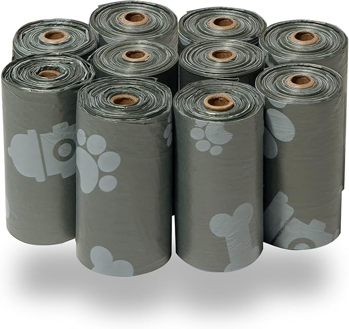 Best Pet Supplies Dog Poop Bags (4 x 150 Bags) for Waste Refuse Cleanup, Doggy Roll Replacements for Outdoor Puppy Walking and Travel, Leak Proof and Tear Resistant, Thick Plastic - Assorted Colors-PawvioPets