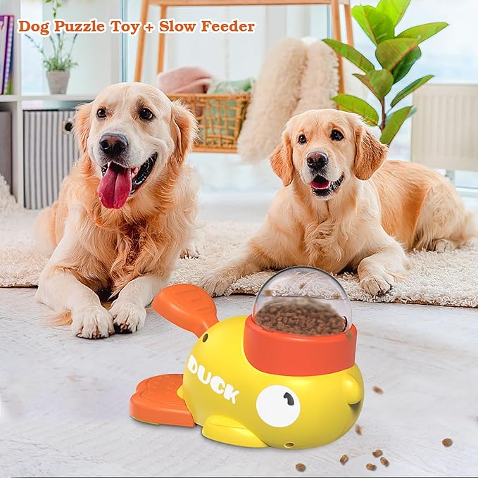 Dog Interactive Treat Dispenser Toy, Food Puzzle Slow Feeder-PawvioPets