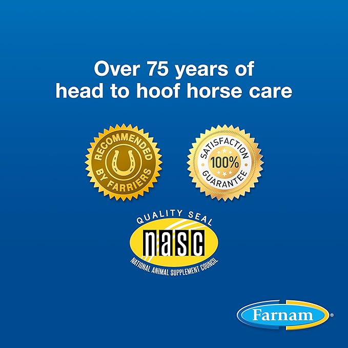 Farnam Horseshoer's Secret Pelleted Hoof Supplements, Promotes healthy hoof growth, maintains hoof walls & supports cracked hooves, 38 lbs., 100 day supply-PawvioPets