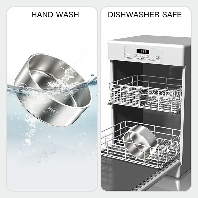 42oz Double Layer 304 Stainless Steel Dog Bowl - Insulated & Durable | Non-Slip Base | Easy to Clean | BPA-Free Safe Dog Food and Water Bowl-PawvioPets