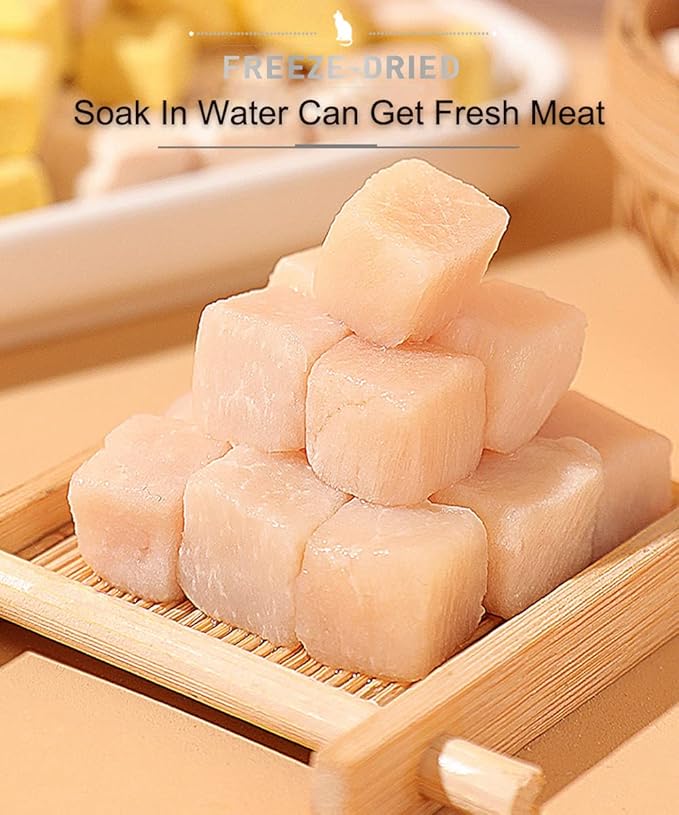 Freeze Dried Chicken Cat & Dog Treats –8OZ Chicken Meat - High Protein, Bite-Sized, Training Treats Snacks (Chicken)-PawvioPets