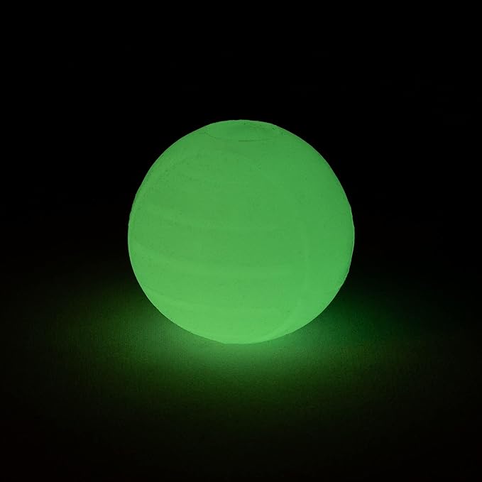 Amazon Basics Dog Toys, Interactive Glow Rubber Balls, (Pack of 3), 2.5 inch, Beige-PawvioPets