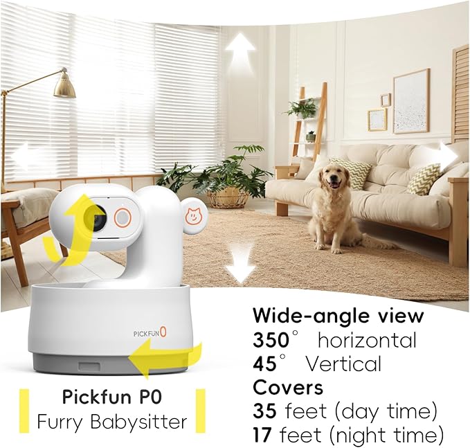 AI Dog Camera, Smart Security Camera Indoor with Phone App [Pet Recognition, Daily Activity Analysis & Motion Tracking] Cat Cam 5MP HD, 360° View, 2-Way Audio, Night Vision, 5G WiFi-PawvioPets