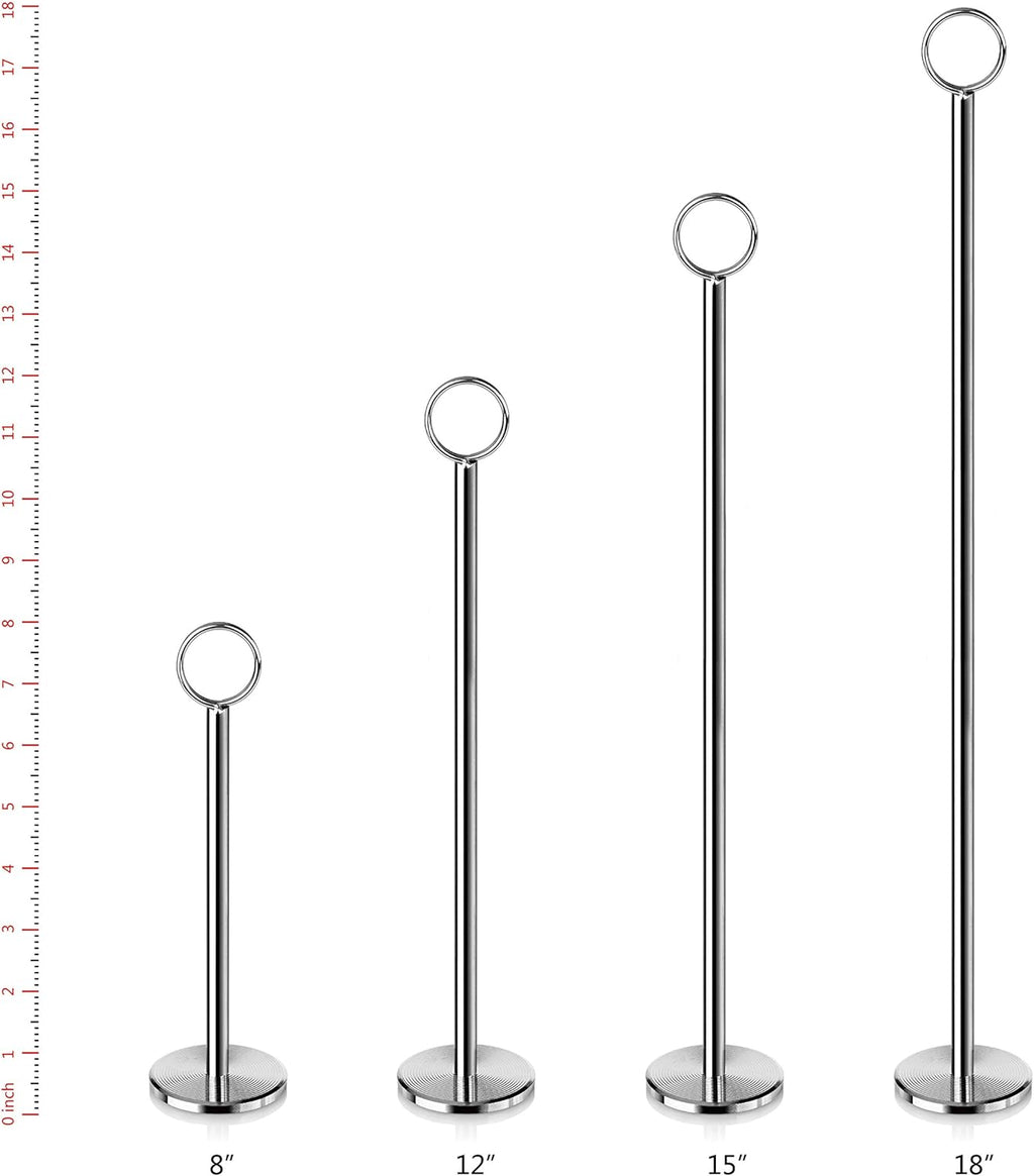 New Star Foodservice 23305 Ring-Clip Table Number Holder/Number Stand/Place Card Holder, 18-Inch, Set of 12
