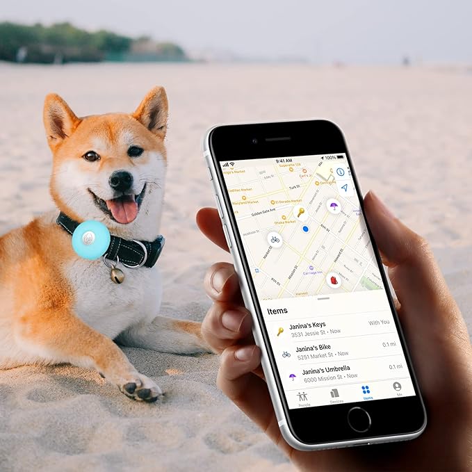 Airtag Holder for Dog Collar, Cibaabo Silicone Air Tag Case Cover Compatible with Apple Airtags for 0.8-1.2inch Cat Pet Collar Harness Loop-PawvioPets