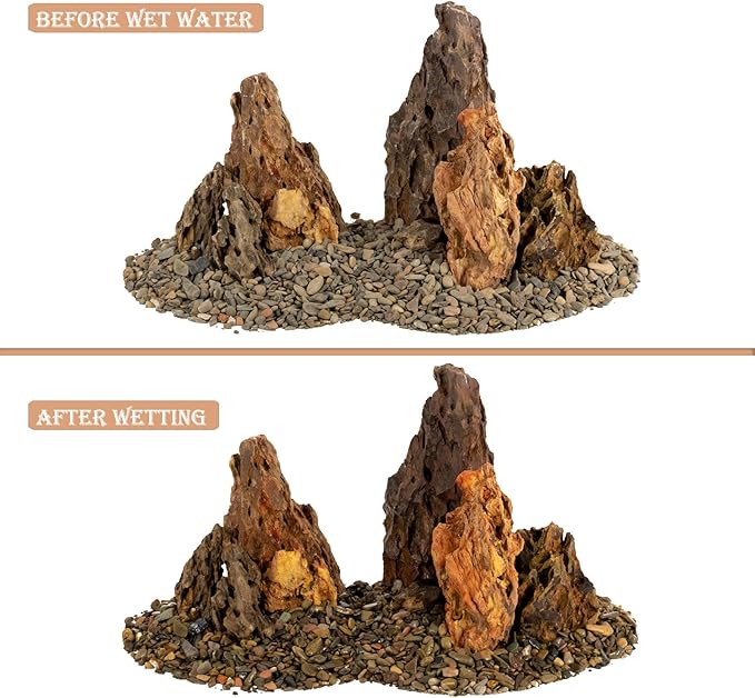 Aquarium Rocks Dragon Stone Natural Hardscape Stone for Aquariums, Fish Tanks, Bonsai, Terrariums, Wargaming Dioramas, Indoor or Outdoor Gardens-5Lb(2-6 Inch)-PawvioPets