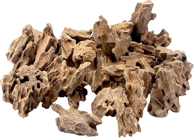 18.1 Pounds Natural Dragon Stones for Aquascaping Terrariums,Aquarium Dragon Ohko Rock (2.1 to 7.2 inch)-PawvioPets