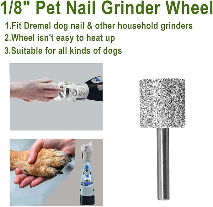 Diamond Dog Nail, 1/8'' Nail Tool for Dogs, for Animals Nail Care & Home Grinder Tools for Dogs and Animals-PawvioPets
