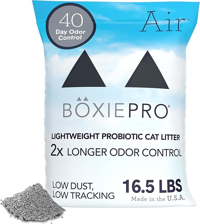 Boxie Probiotic Cat Litter, Lightweight 40-Day Odor Control, Clumping, 16.5lb-PawvioPets