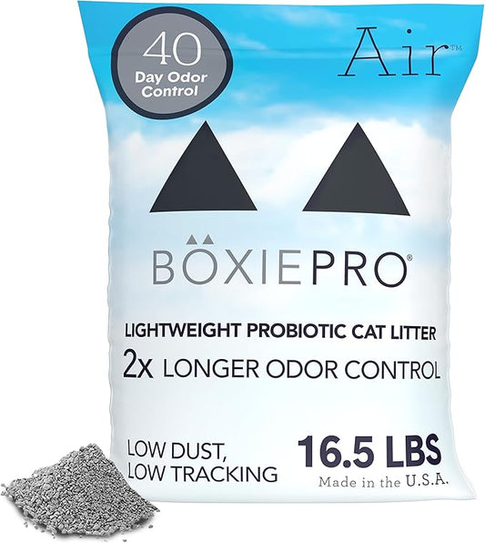 Boxie Probiotic Cat Litter, Lightweight 40-Day Odor Control, Clumping, 16.5lb-PawvioPets