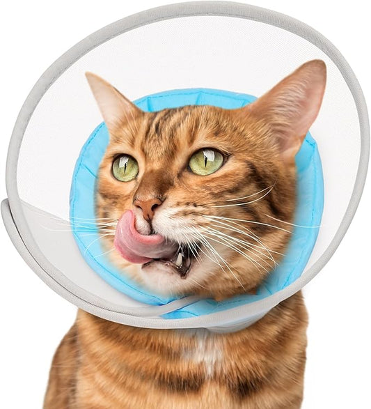 Cat Cone Collar Soft: Comfortable Waterproof Mesh Recovery Cone After Surgery to Stop Licking and Scratch, Alternative to Plastic Elizabeth Head/Neck Cone-PawvioPets