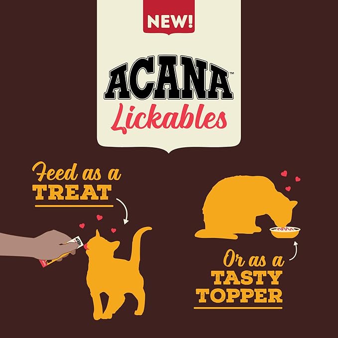 ACANA Lickables Cat Treats Chicken Recipe .5oz Tubes (5 Count)-PawvioPets