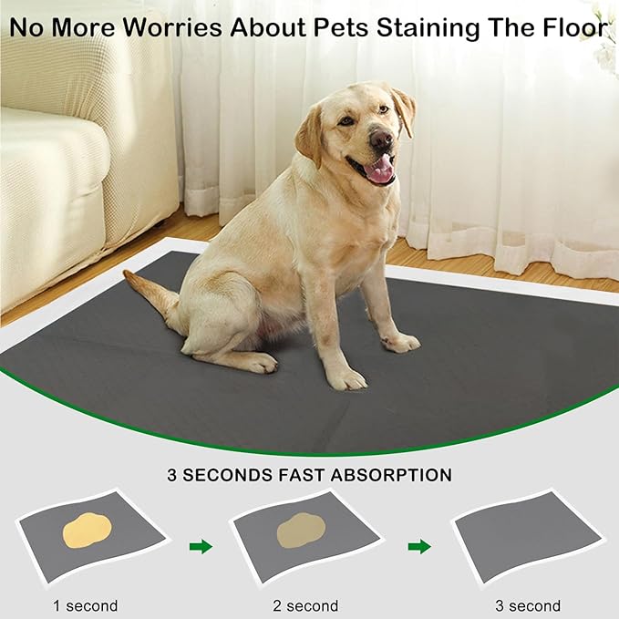 ELEGX 48"x36" Extra Large 40 Pcs Odor-Control Super Absorbency Charcoal Pee Pads for Dogs,Leak-Proof Pet Training Pee Pads,Thicken Disposable Potty Pads Puppy Training Pads for Cats Rabbits-PawvioPets