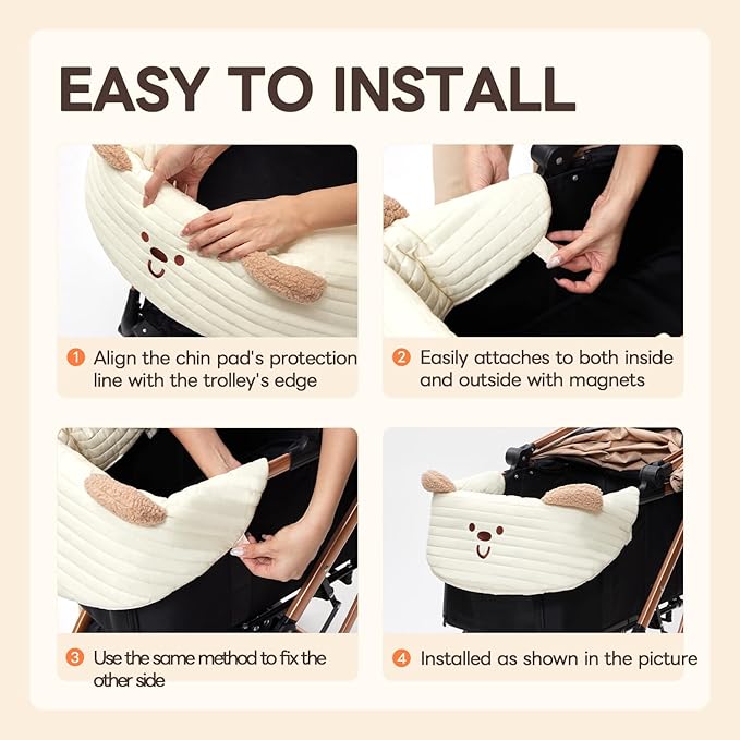 Dog Stroller Cushion & Mat, Pet Stroller Cushion for Dogs & Cats, Ideal Pet Accessories for Comfortable Rides-PawvioPets