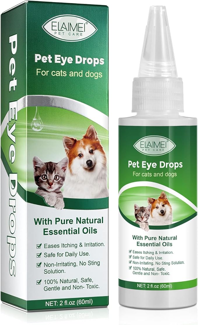 Dog Eye Drops, Eye Cleaner for Dogs & Cats Supports Eyes Infection Relief, Redness & Allergy Eyes Relief, Remove Tear Stain & Eye Debris - Pet Eye Gentle Care Supplement Cats Drops for Eyes - 2 fl oz…-PawvioPets