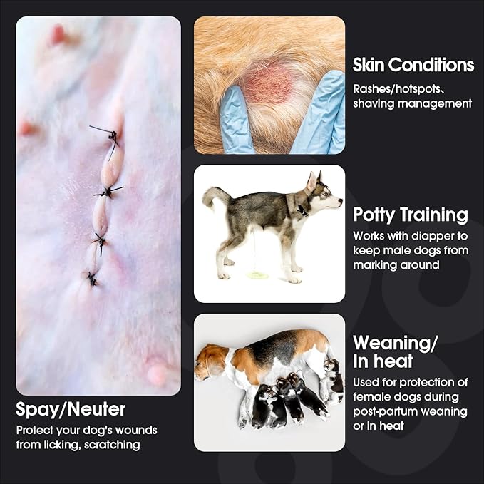 FUAMEY Dog Recovery Suit Male,Dogs Surgery Neuter Suits Puppy Spay Shirts for Female Protect Dog's Skin Anti Licking Abdominal Wounds Doggie Onesie Pet Bodysuit Alternative to Cone Gray Stripes XL-PawvioPets