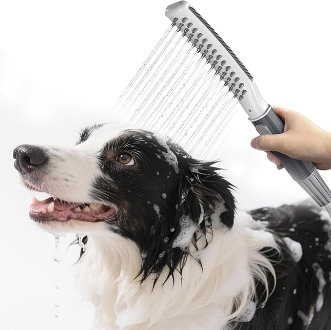 Dog Shower Attachment, Dog Shower Wand for Fast and Easy Washing Dog, Pet Shower Head with 3 Spray Modes, 8-Foot Hose, Indoor Outdoor Bath Your Dog-PawvioPets