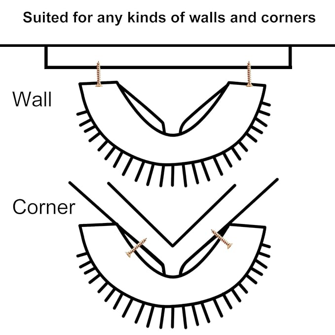 2 PACK Cat Self Grooming Corner Scratcher with Catnip, Massage Comb Brush for Long & Short Fur-PawvioPets