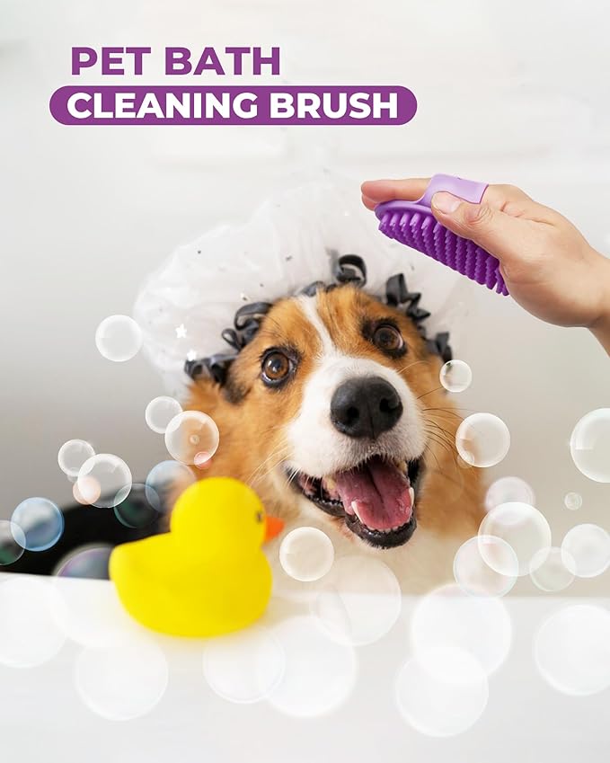 Dog Brush for Shedding Grooming,6 Pack Long-Pin Brush Set for Long Haired Dog Cat Goldendoodles Poodles Doodles Purple-PawvioPets