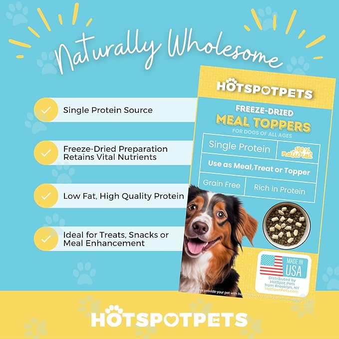 Freeze Dried Raw Chicken Meal Toppers for Dogs - Single Protein,All Natural, Grain-Free- Perfect for Training, Topper or Snack - Made in USA - (Chicken Meal Toppers) 1LB Bag (500+ pcs)-PawvioPets