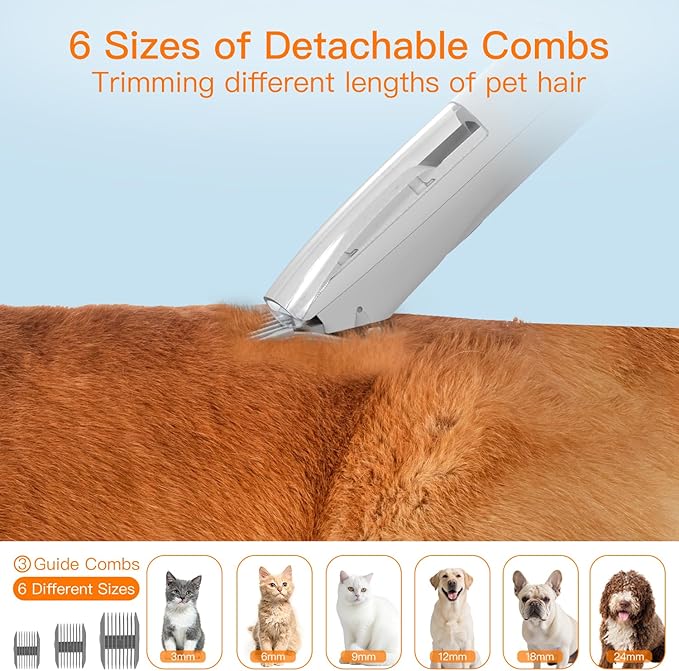 AIRROBO Dog Grooming Vacuum, Dog Grooming Kit,12000Pa Strong Pet Vacuum, 2L Large Capacity Vacuum for Shedding Grooming Hair, Quiet,PG100-PawvioPets