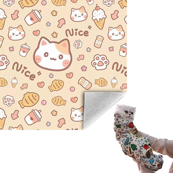 21.7" Grooming Wrap Cat Wrap for Cutting Nails Cat Restraint for Nail Clipping Cat Swaddle Wrap Cat Burrito Wrap M(Within 6lbs) Anti-Scratch Anti-Escape Multifunctional Pet Tool-PawvioPets