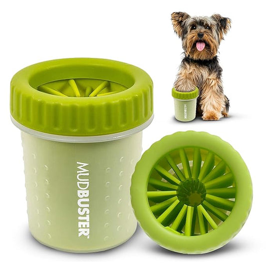 Dexas Green Small Dog Paw Cleaner for Dogs - Premium Quality Pet Supplies and Dog Accessories - Cleans Mud and Dirt - Easy to Use and Clean - Patented Product - BPA Free-PawvioPets