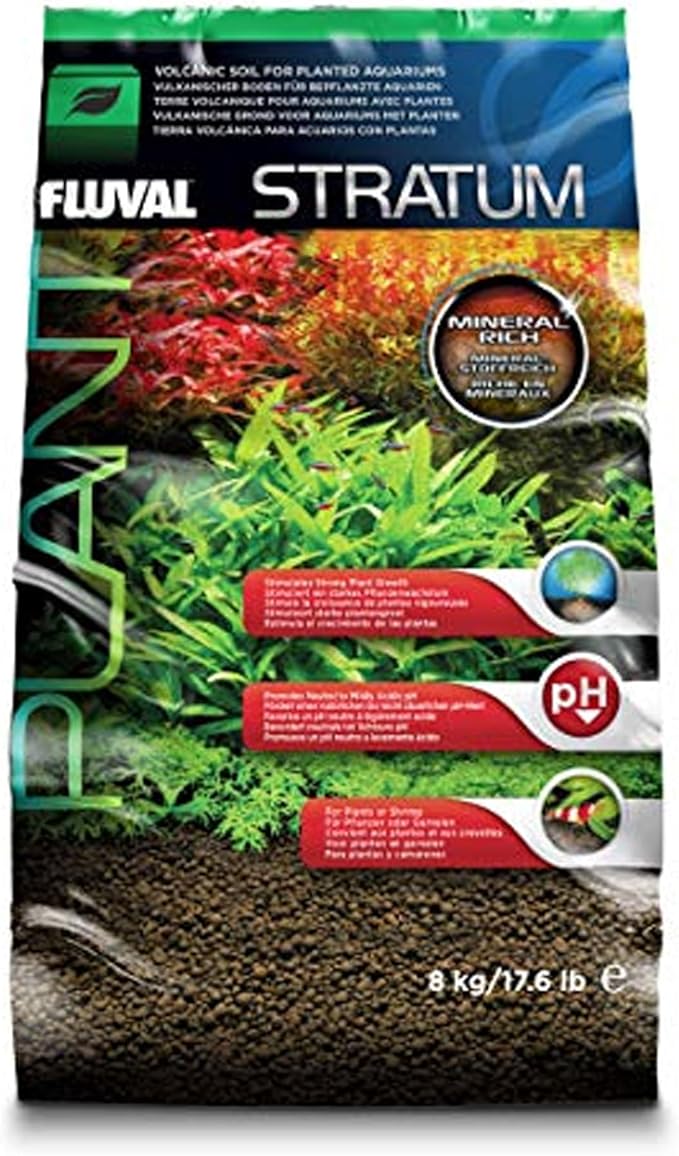 Fluval 12695 Plant and Shrimp Stratum for Freshwater Fish Tanks, 17.6 lbs. – Aquarium Substrate for Strong Plant Growth, Supports Neutral to Slightly Acidic pH-PawvioPets