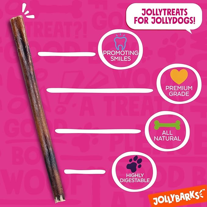 Bully Sticks for Small Dogs | All Natural, Single Ingredient Bully Sticks for Puppies to Medium Dogs (12" Stnd Bully Sticks - 1pk)-PawvioPets