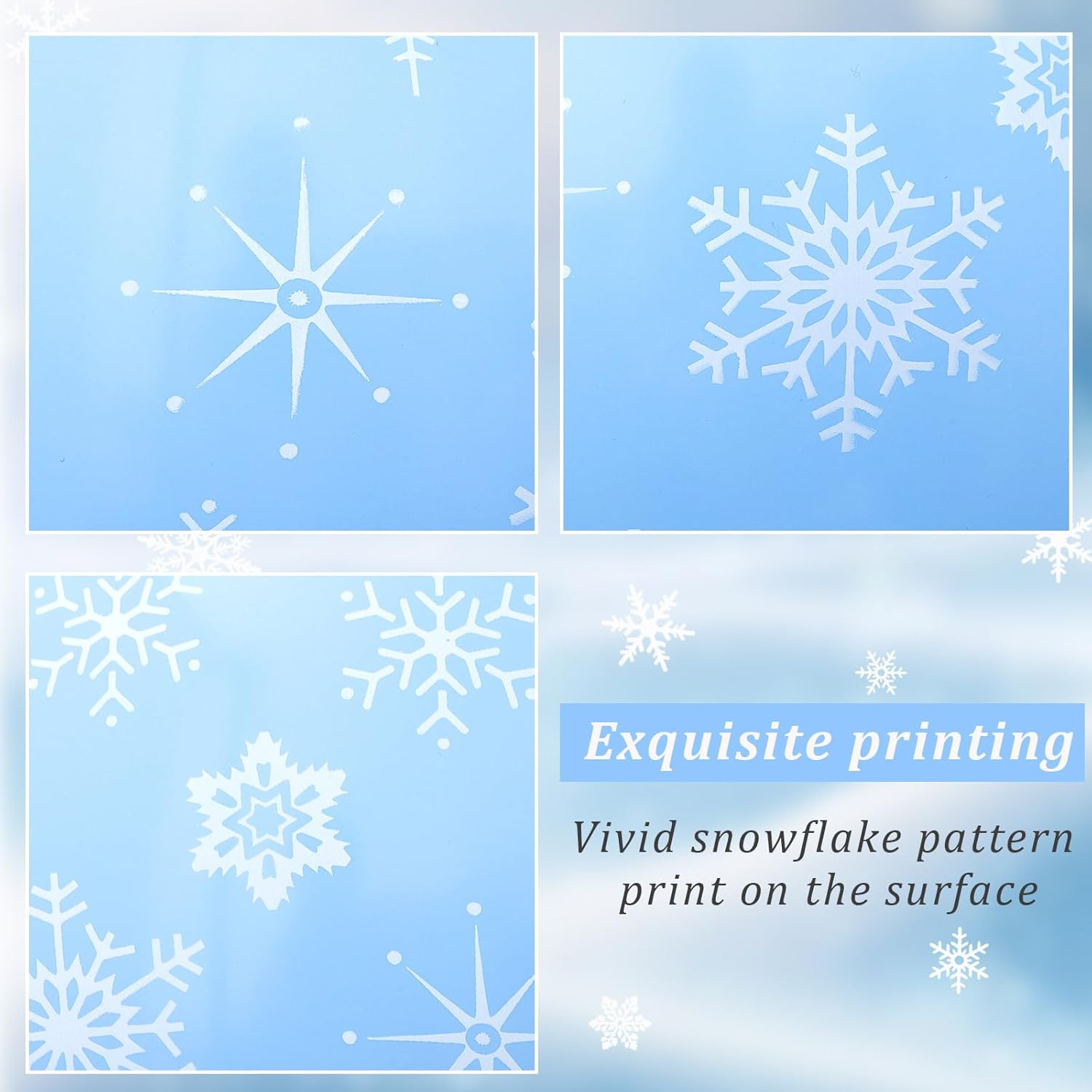 Skylety 40 Pieces Snowflake Balloons Bulk Winter Transparent Snowflake Latex Balloons for Christmas Birthday Wedding Party Decorations(Macaron Blue)