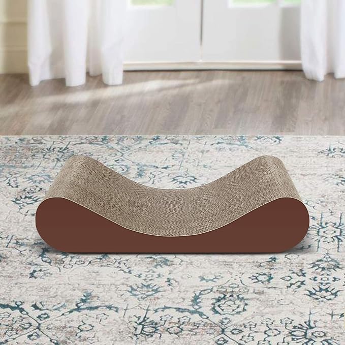 Bone Cat Scratcher Cardboard Lounge Bed, Cat Scratching Post, Durable Board Pads Prevents Furniture Damage-PawvioPets