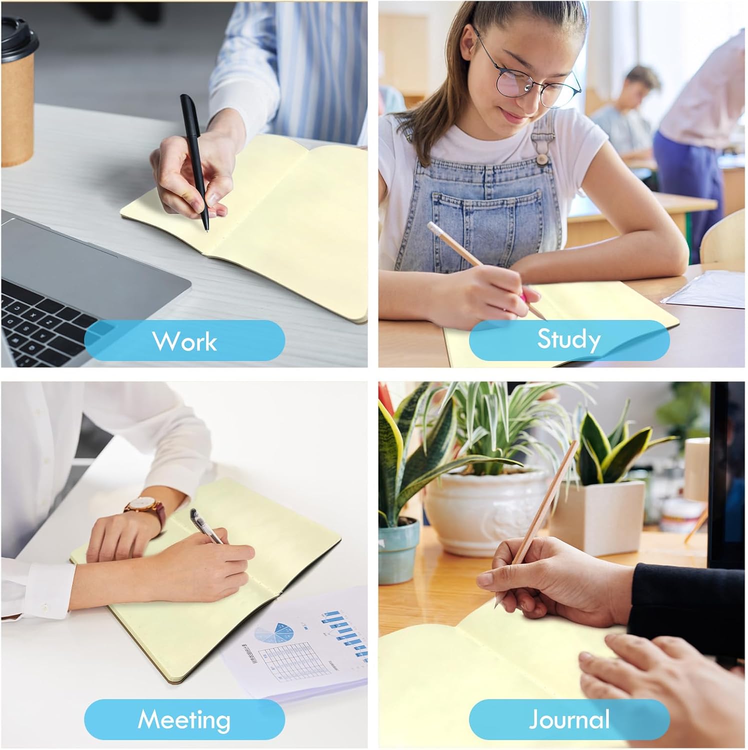 100 Pack Notebooks Bulk, Journaling Kraft Notebooks 5.5 x 8.3 A5 Softcover Notebook for Travelers Students Office Writing Sketch Travel Journal Notepad with 72 Pages 36 Sheets (Brown-Unlined)