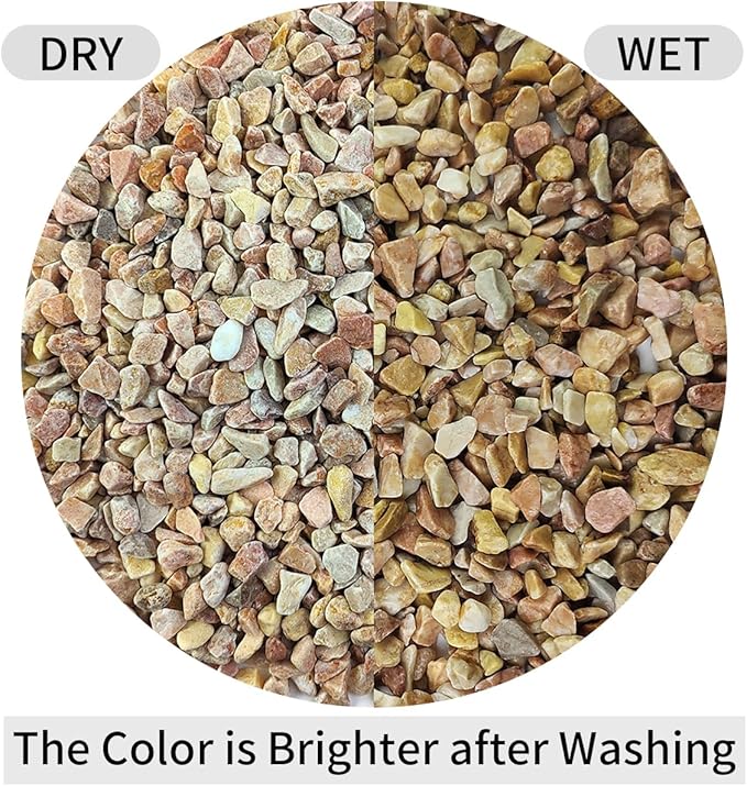 5lbs Natural Pea Gravel Pebbles, 3/8 Inch Decorative Succulent Rocks Pebbles for Indoor Plants. River Rocks for Vase and Outdoor Garden Landscaping Rocks-PawvioPets