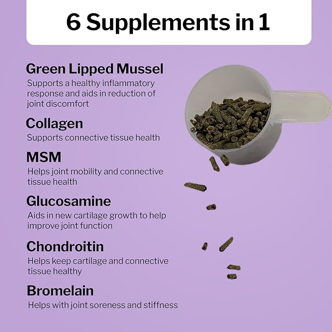 Formula 707 Joint 6in1 Equine Supplement, 20lb Refill Bag – MSM, Glucosamine, Chondroitin, Collagen, Bromelain & Green-Lipped Mussel for Horses-PawvioPets