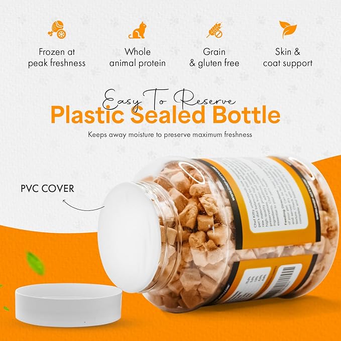 Freeze-Dried Salmon Treats for Cats & Dogs – 100% Wild Caught, Single Ingredient, High-Protein, Healthy Snack – No Additives or Preservatives – 2.6oz - Inspected & Tested in USA-PawvioPets