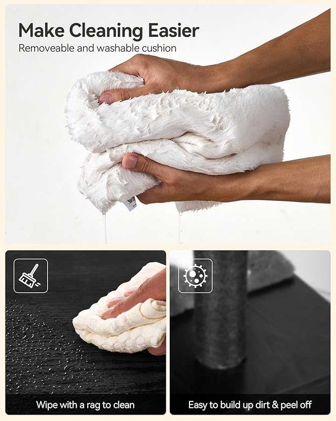 FourFurPets Gothic Cat Tree, 67" Cat Tower for Indoor Cats, Maine Coon Cat Tree for Large Cats 20 lbs+ with Extra-Large Padded Platform, Sisal-Covered Scratching Posts, Comfy Basket, Black & Red-PawvioPets