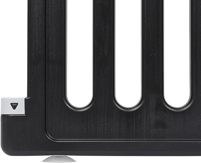 BIRDROCK HOME Dog Playpen w/Door, 12 Panel, 25.6in H | Strong Plastic, Non-Slip Puppy Playpen, Secure Pet Gate | Indoor Outdoor Fence | Configurable Panels | Small to Medium Pets - Black-PawvioPets