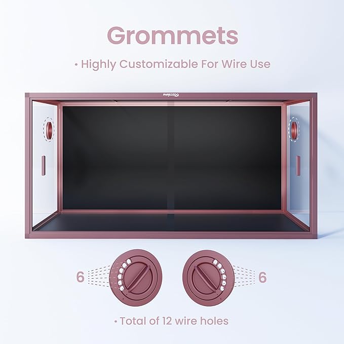 120 Gallon Reptile Terrarium, 48" x 24" x 24" Reptile Enclosure with Sliding Door Top Screen Ventilation,Blue Tongue Skink Tank for Easy Maintenance-PawvioPets